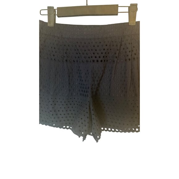 J. Crew Size 4 Navy Blue Eyelet Cotton Shorts - Picture 7 of 11